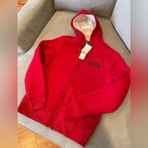 Mens Michael Kors Red Zip Up Hoodie